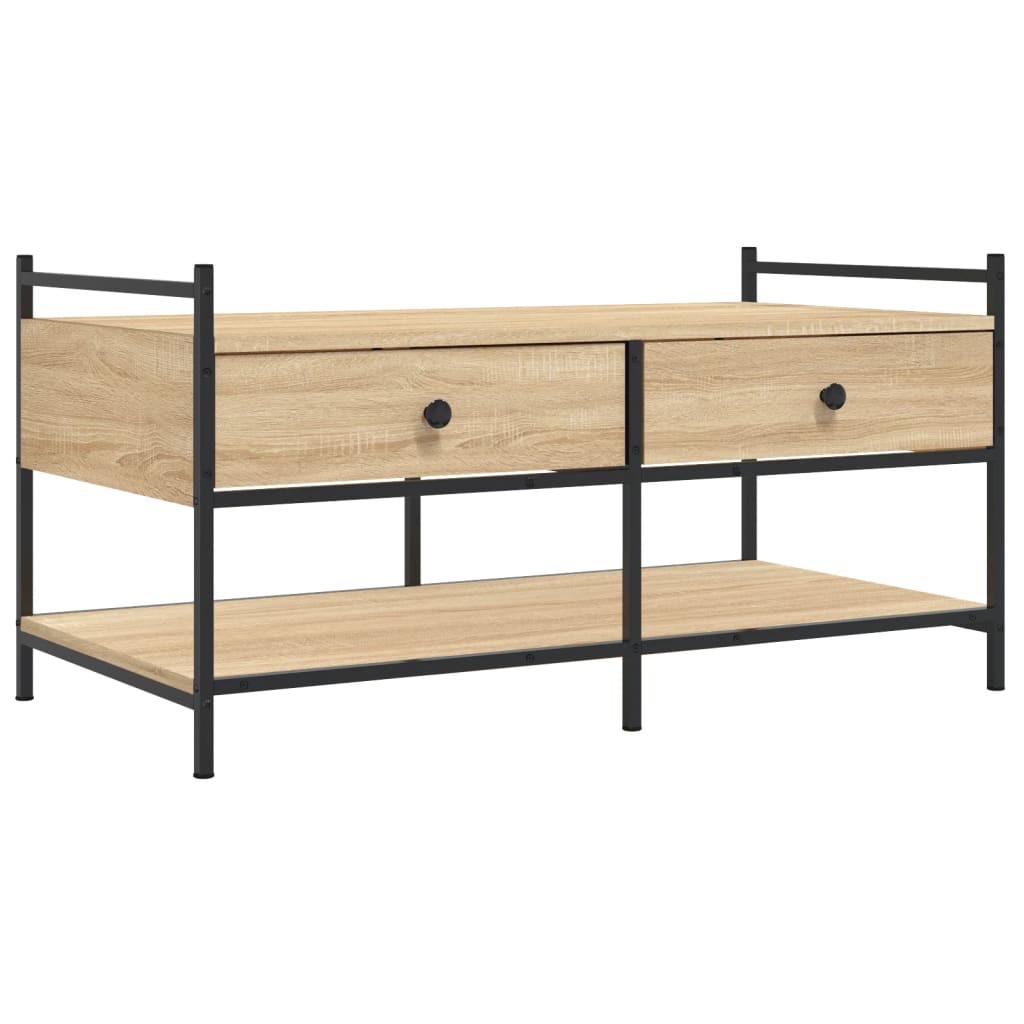 Vidaxl Mesa de Centro Madera de Ingeniería 99x50x50 Cm Negro