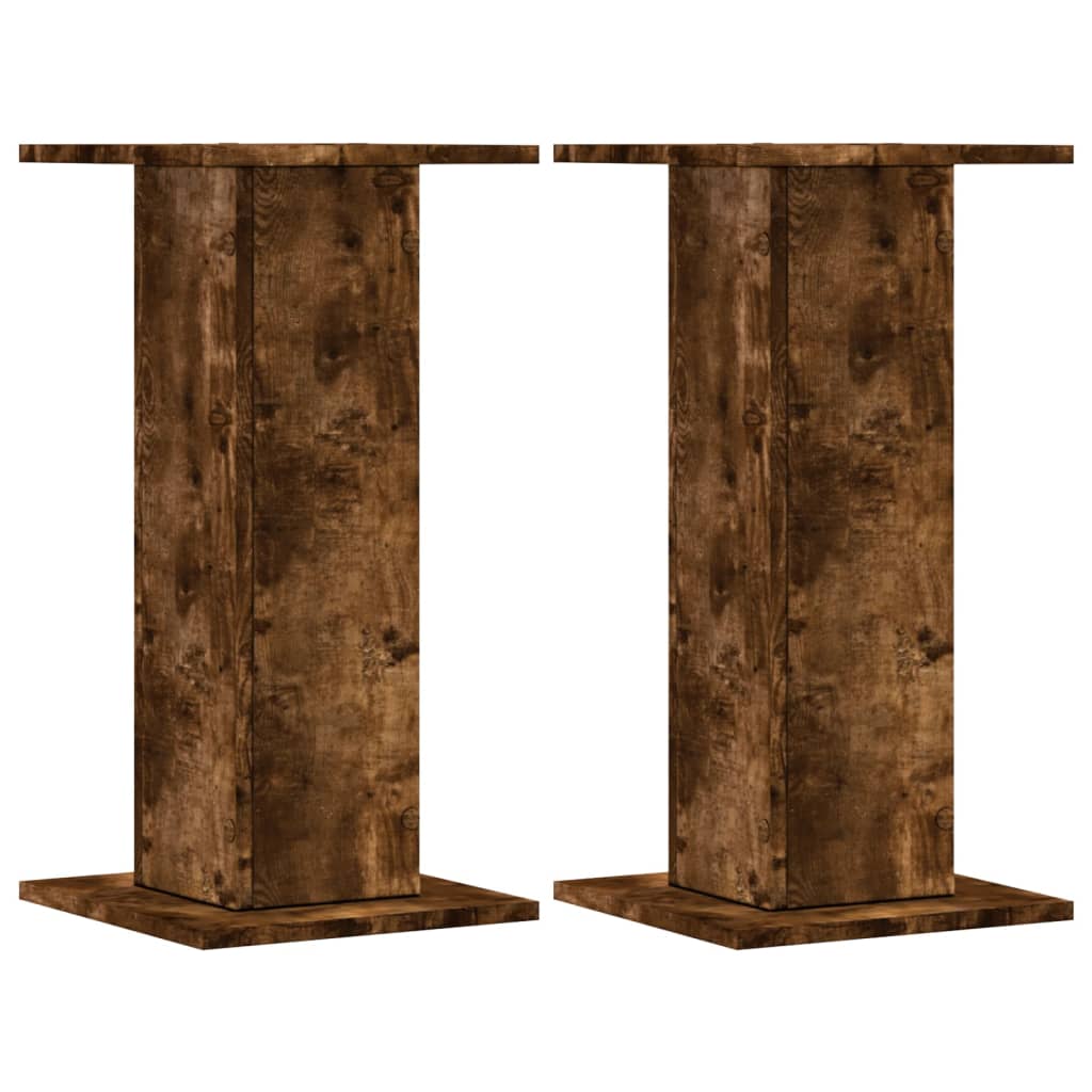 vidaXL Soportes altavoces 2 uds madera 30x30x60 cm Color Gris hormigón,  Gris sonoma,  Blanco y mas