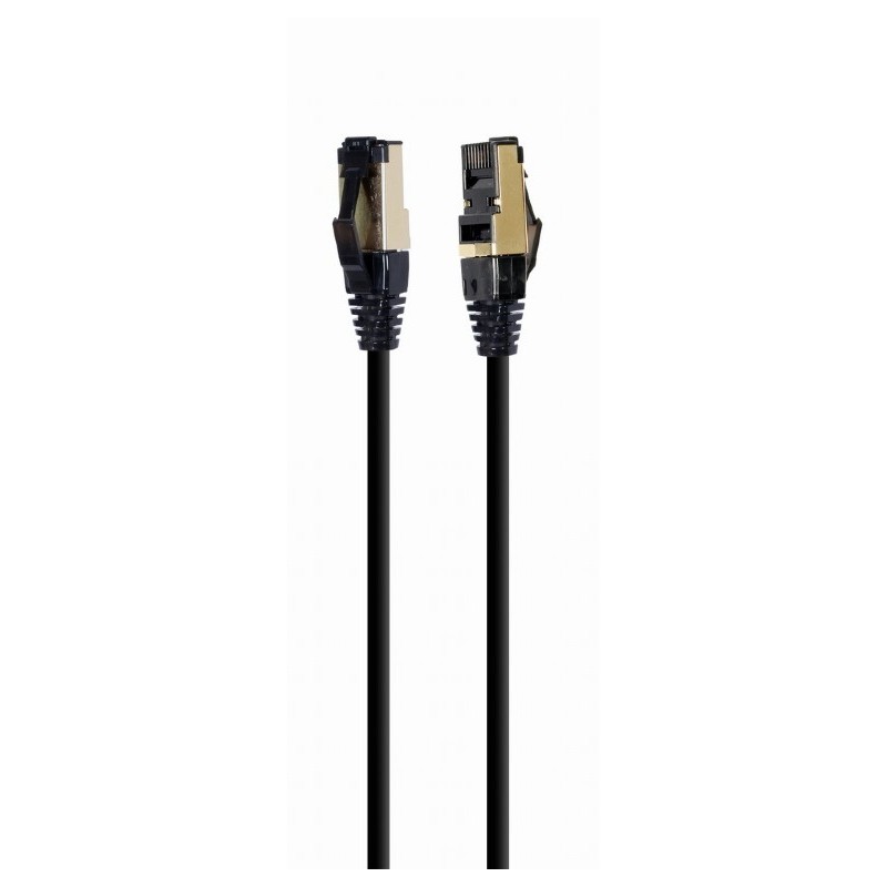 Gembird - PP8-LSZHCU-BK-0.25M cable de red Negro 0,25 m Cat8 S/FTP (S-STP) PP8-LSZHCU-BK-0.25M