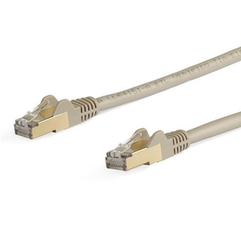 Cable 5m de red cat6a gris stp