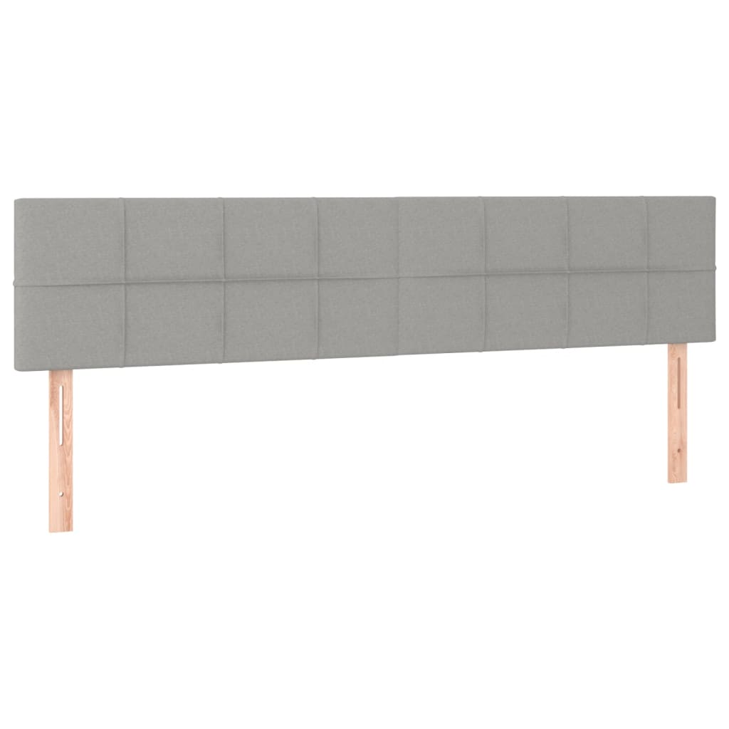 vidaXL Cabecero con LED de tela gris claro 180x5x78/88 cm