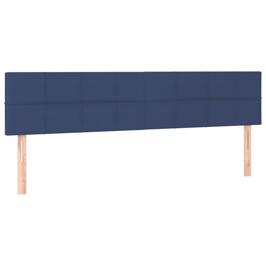 vidaXL Cabecero con LED de tela azul 180x5x78/88 cm