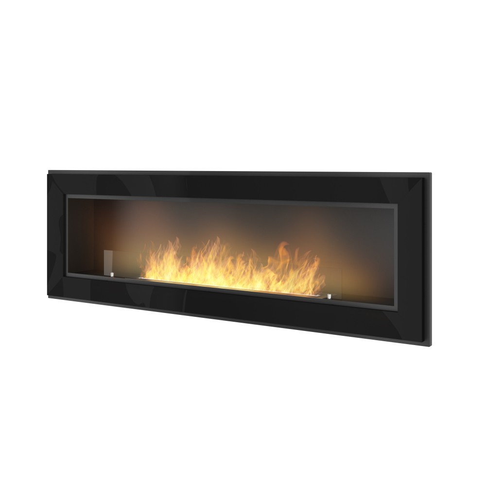 Chimenea de bioetanol empotrada Frame 1500 SimpleFire con cristal negro