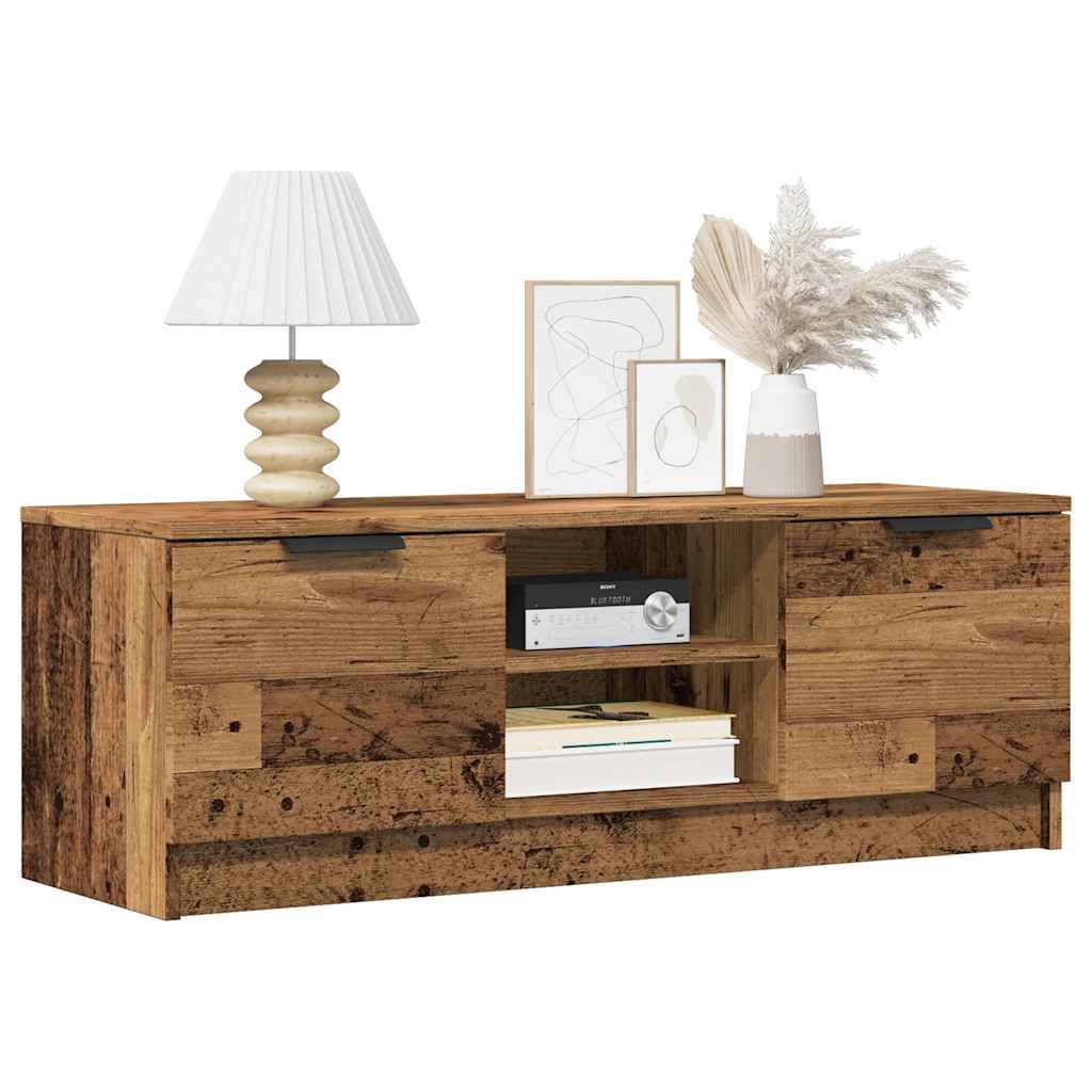 vidaXL Mueble de TV madera contrachapada madera antigua 102x35x36,5 cm