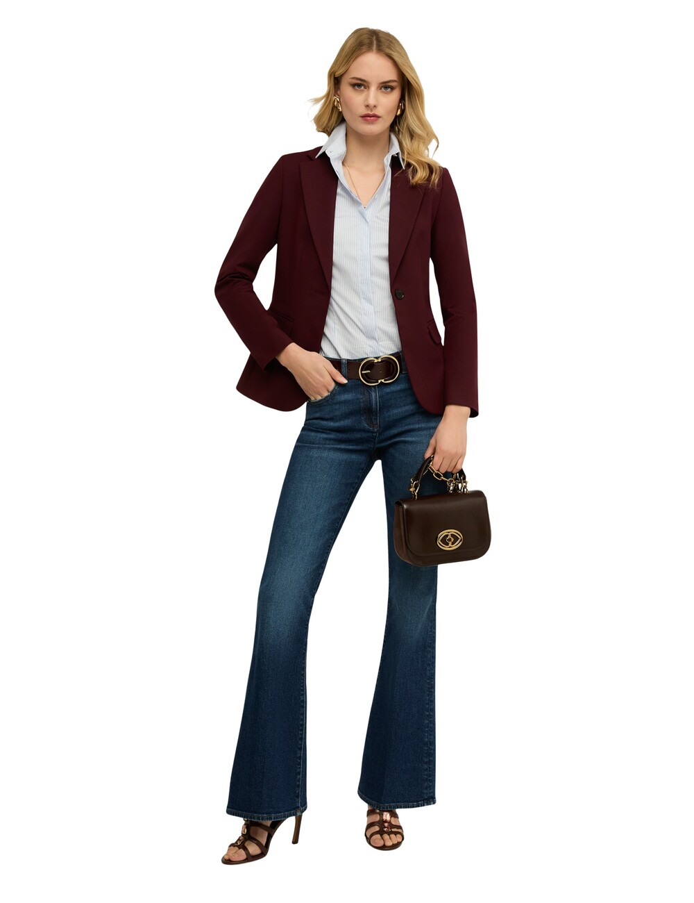Motivi - Jeans acampanados push-up de talle alto