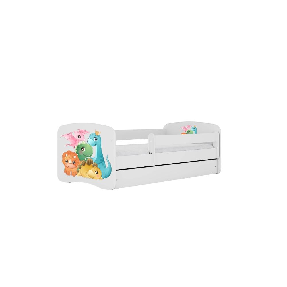 Cama 160 x 80 cm Kocot Kids BabyDreams Tiny Dinos White