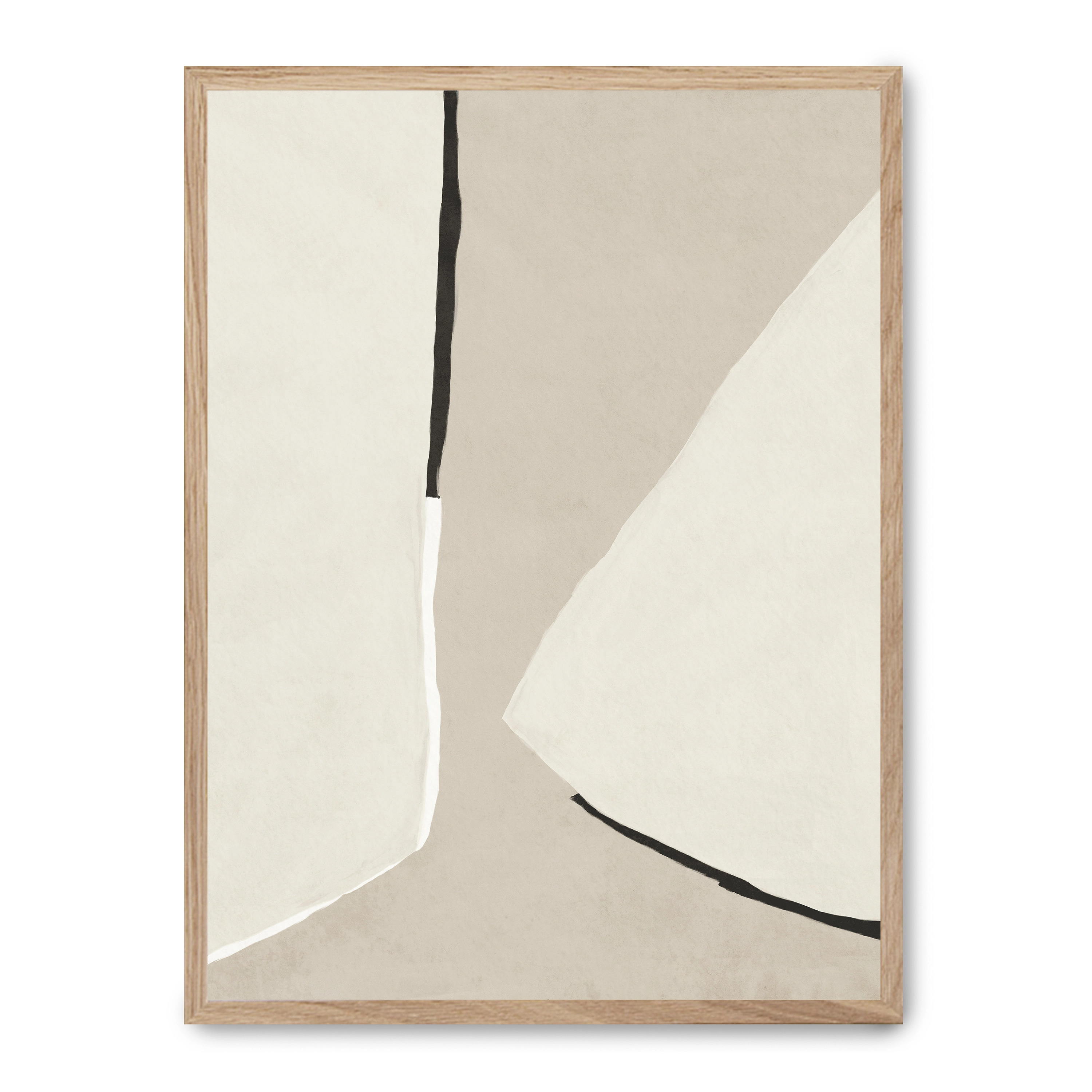 Cuadro less is more ii 30x40cm, Póster impreso en papel de primera calidad de 180gr, montado sobre marco de madera MDF acabado roble., Arte - Aesthetic