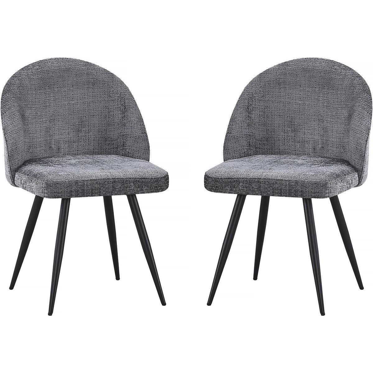 Habitat y Jardin - Juego de 2 sillas tapizadas "Samuel" - 53 x 51 x 82 cm - Gris
