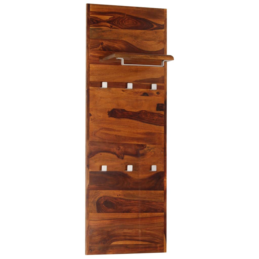 vidaXL Perchero de madera maciza de sheesham 118x40 cm