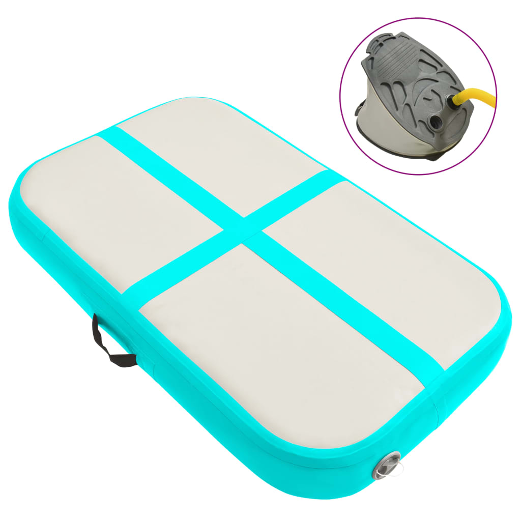 vidaXL Esterilla Inflable de Gimnasia con Bomba PVC 60x100x20 cm Estera Color Azul,  Rosa,  Verde y mas