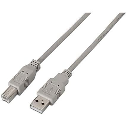 Aisens - cable usb 2.0 impresora, tipo a/m-b/m, beige, 4.5m