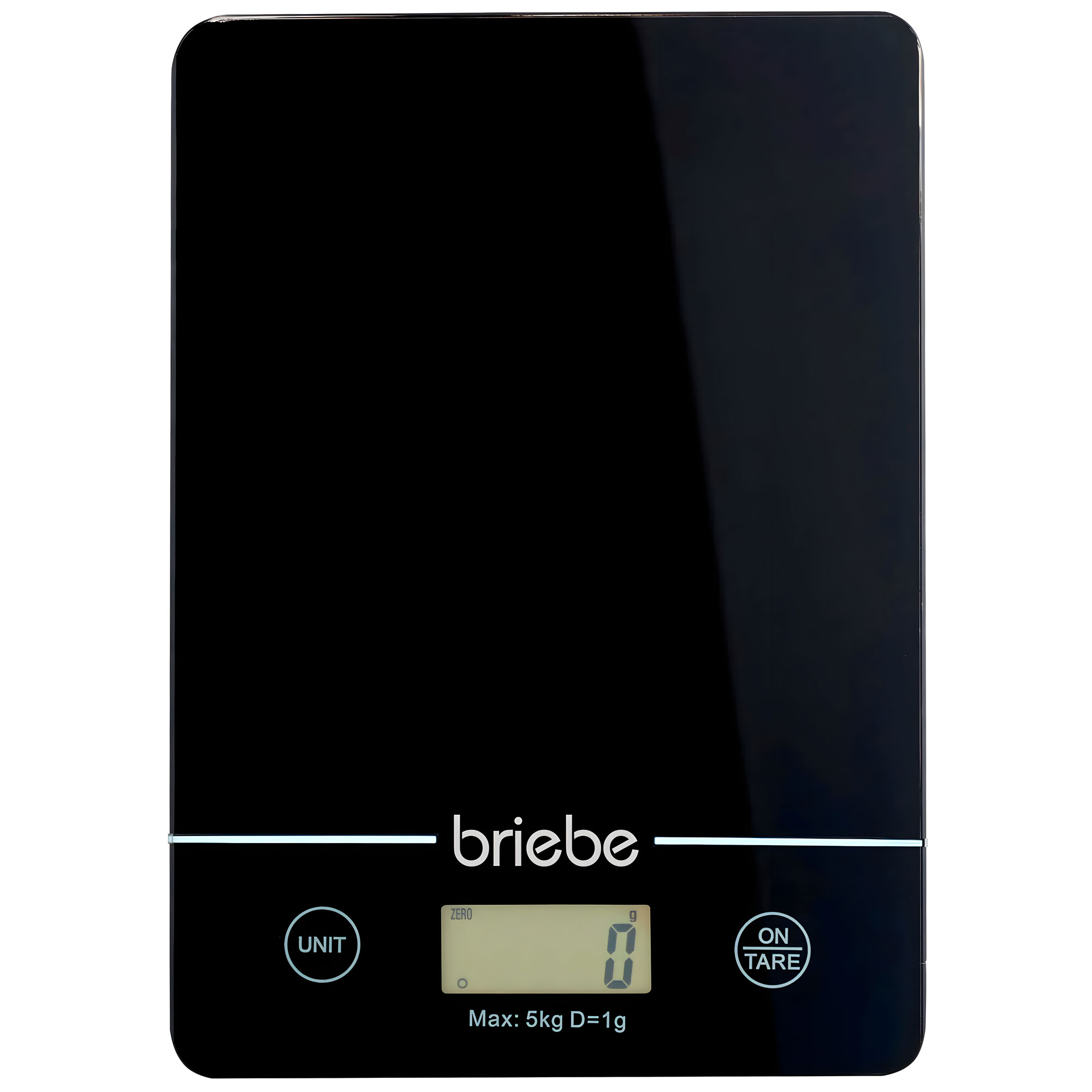 Briebe KW1163 Báscula Cocina Digital Balanza Alta Precisión, Peso Comida hasta 5Kg Graduación 1g Función Tara, , Negro