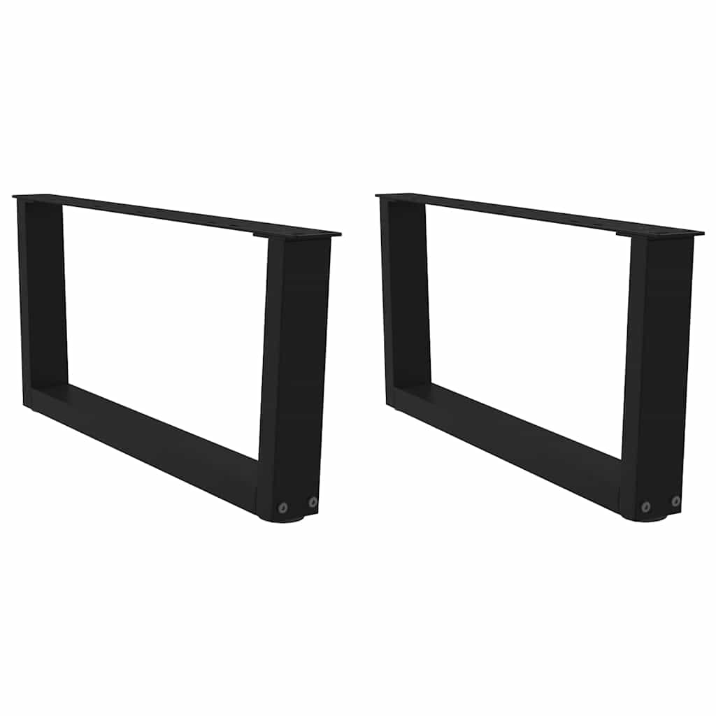 vidaXL Patas para mesa de centro en forma de V (2 unidades) 70 x (30-31,3) cm, acero