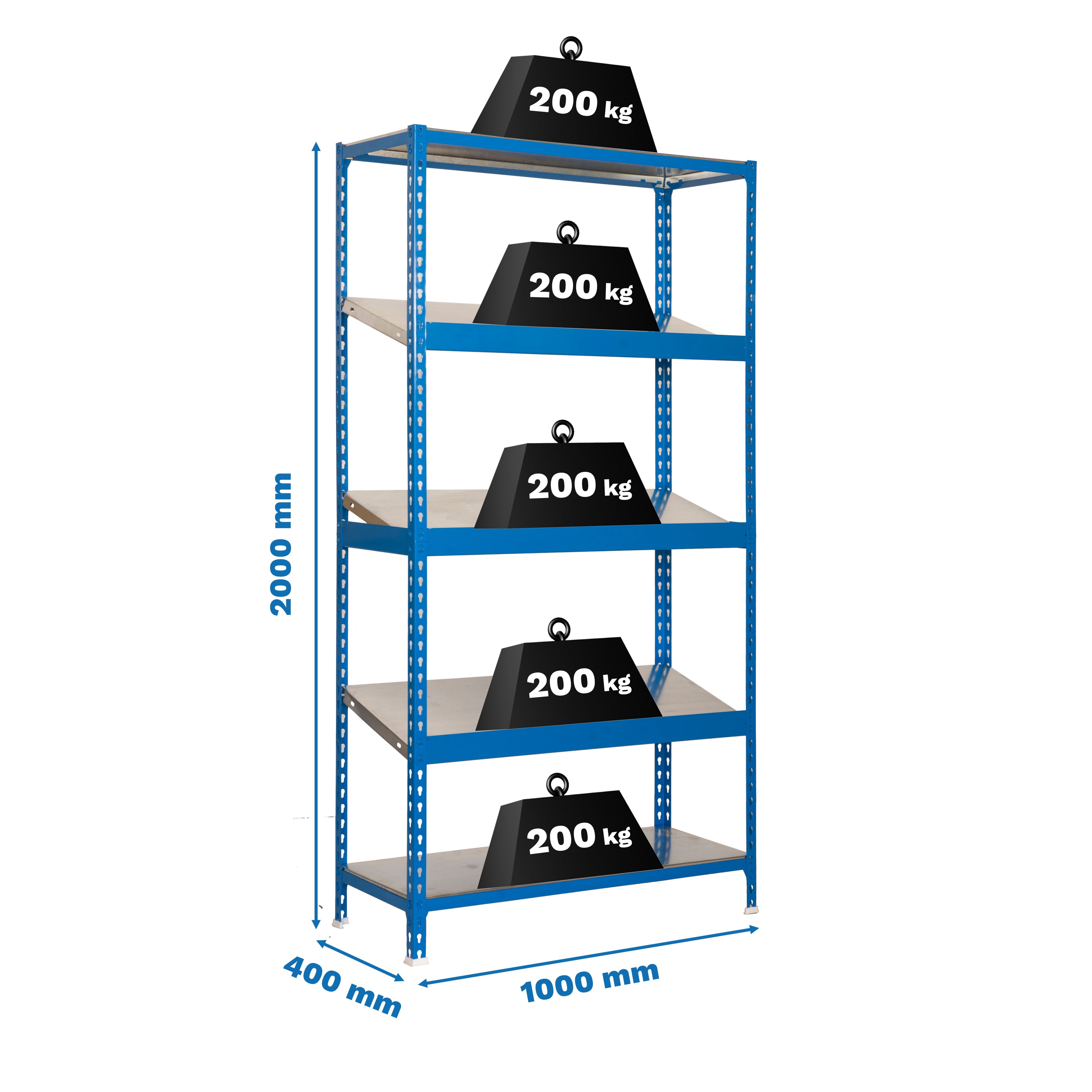 Estantería SIMONRACK SIMONRACK SimonrackSimonexpo plus 5/400-3 azul/galva