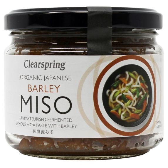 Clearspring Mugi miso no pasteurizado bio (cebada, tarro cristal) 300 gr