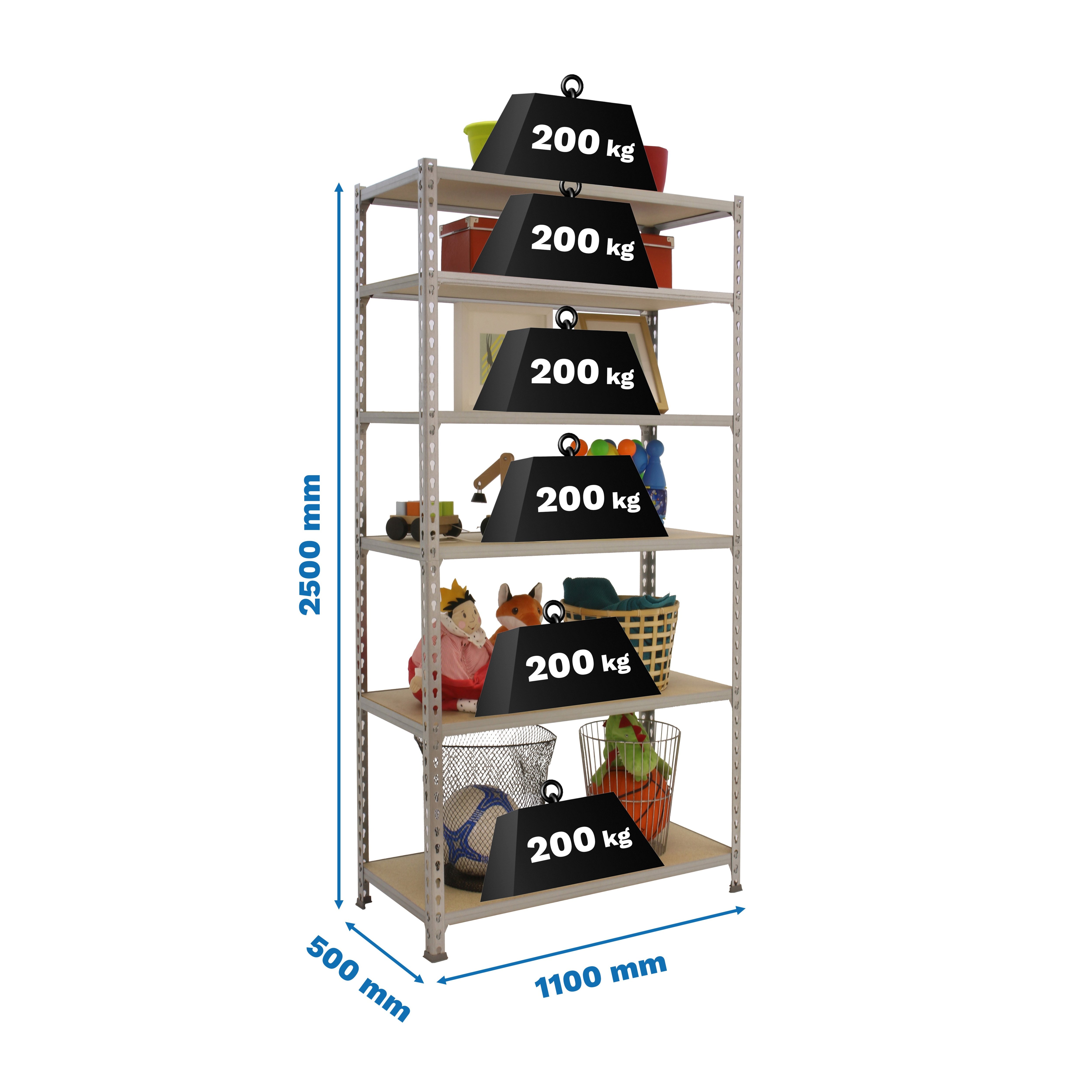 Estantería SIMONRACK SIMONRACK SimonrackMaderclick superplus 6/500 galva/madera
