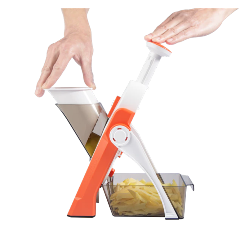 Cortador de verduras,Accesorios de cocina, rebanador de mandolina, una vez por todas. Rebanada de verduras, picadora de alimentos, cortador, cortador de frutas, freír francés, Julinner