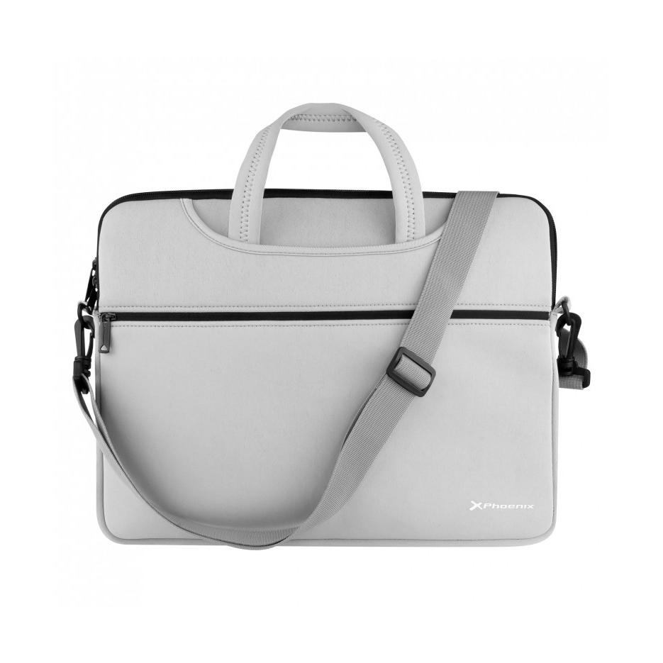 Phoenix Technologies Maletín Portátil 16" PHBASICSH16G Neopreno Gris con Protección de 3 Capas