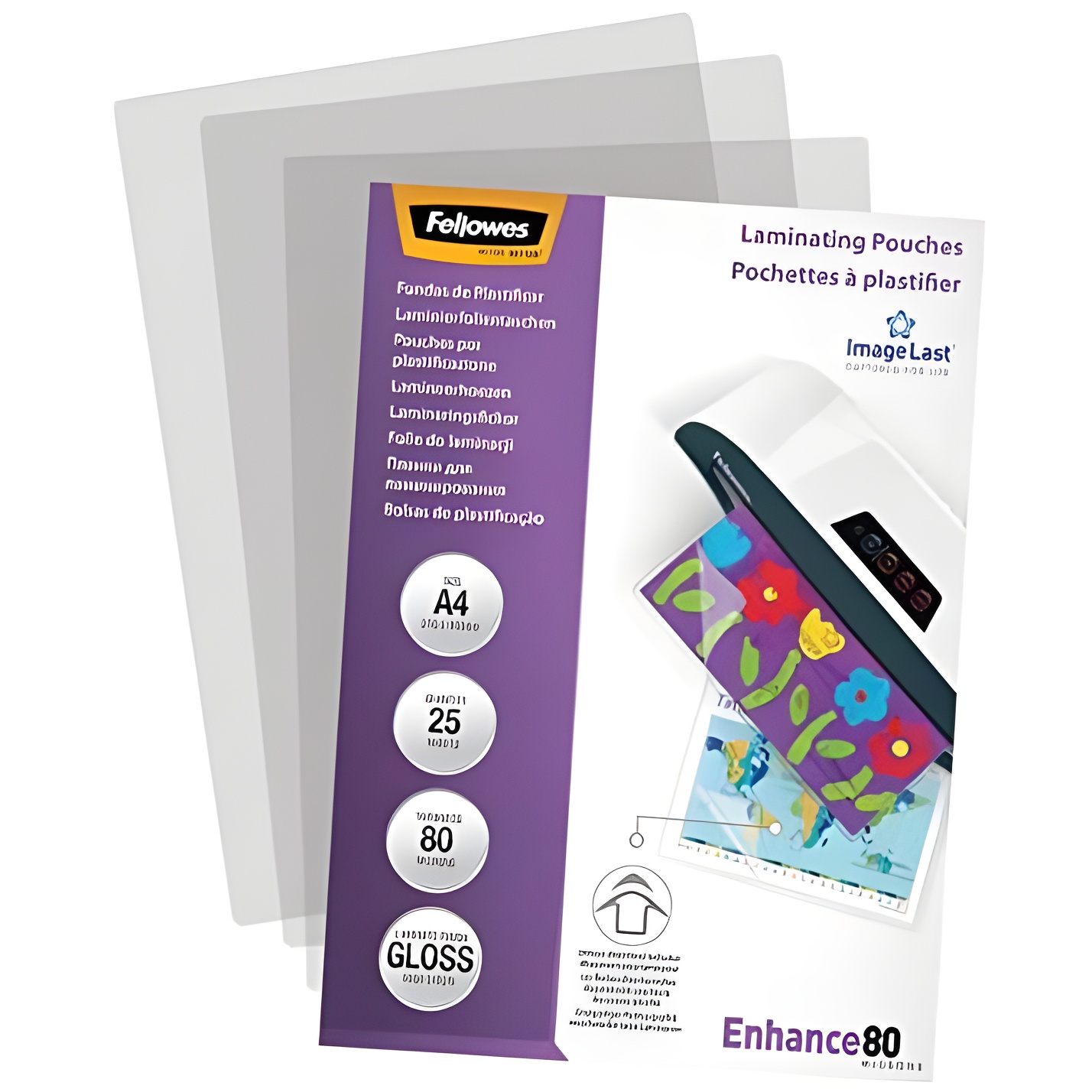 Fellowes ImageLast - Pack de 25 fundas de plastificar, formato A3, 80 micras