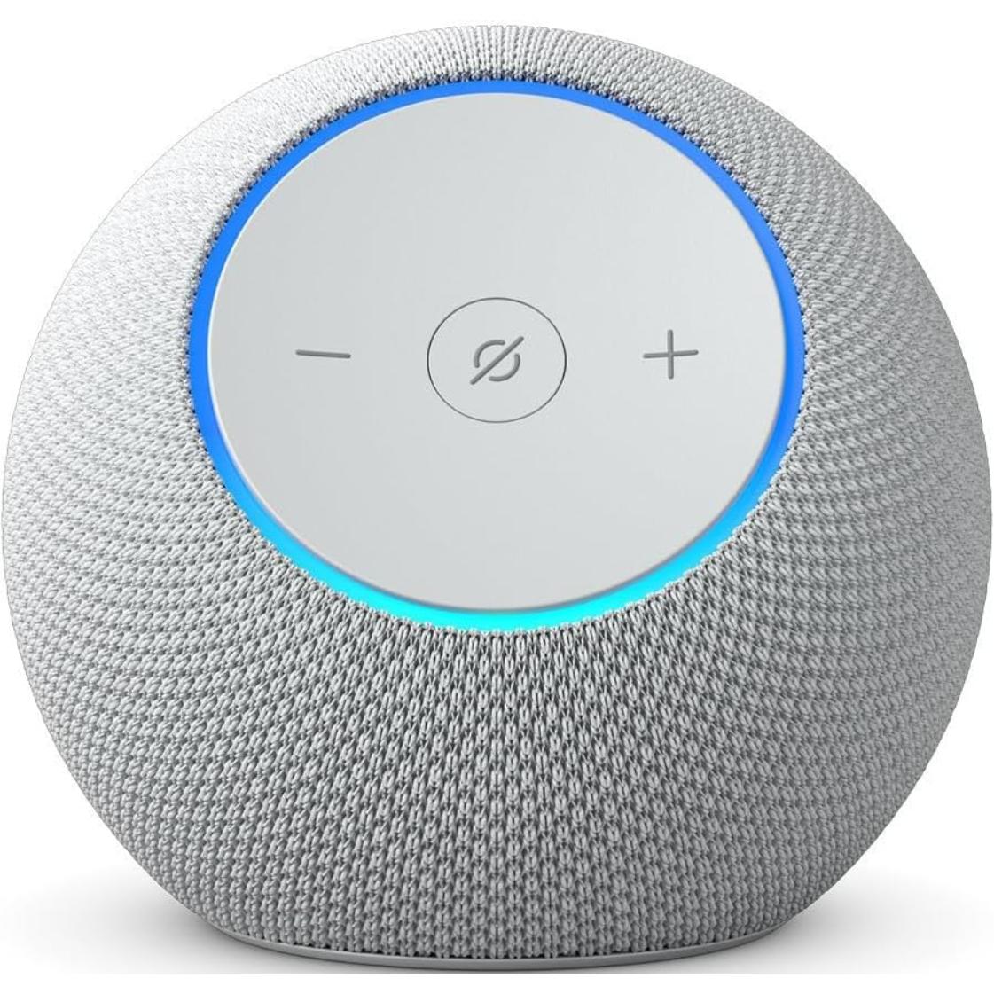 Amazon - Echo Dot Max blanco con sonido de alta fidelidad y control domótico integrado para salón o dormitorio