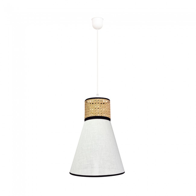 WONDERLAMP Wonderlamp Lámpara de Techo Virafia - Alto 140 Cm, Diámetro 30 Cm, Pantalla 40x30 Cm