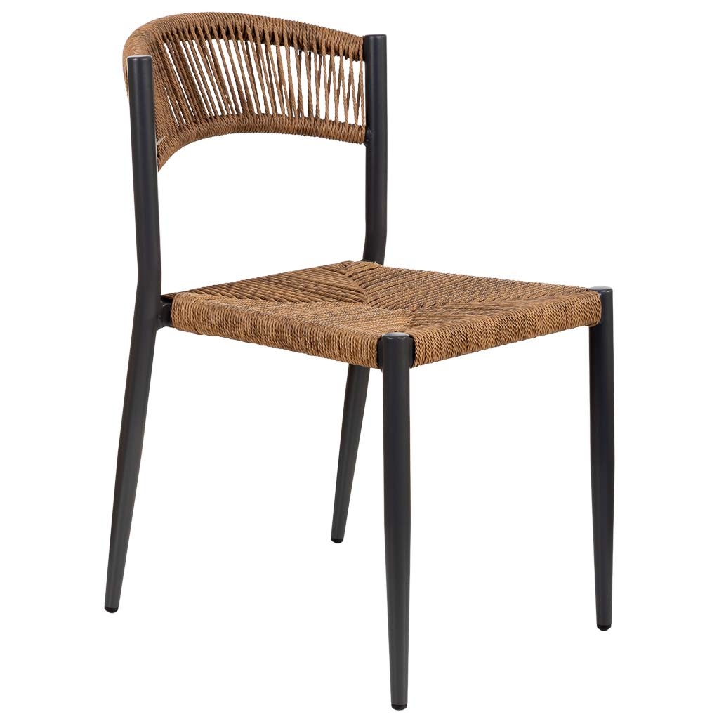 Wonderlust Deco - Silla de ratan sintético marrón 48x60x78 Marrón 48x60x78h cm