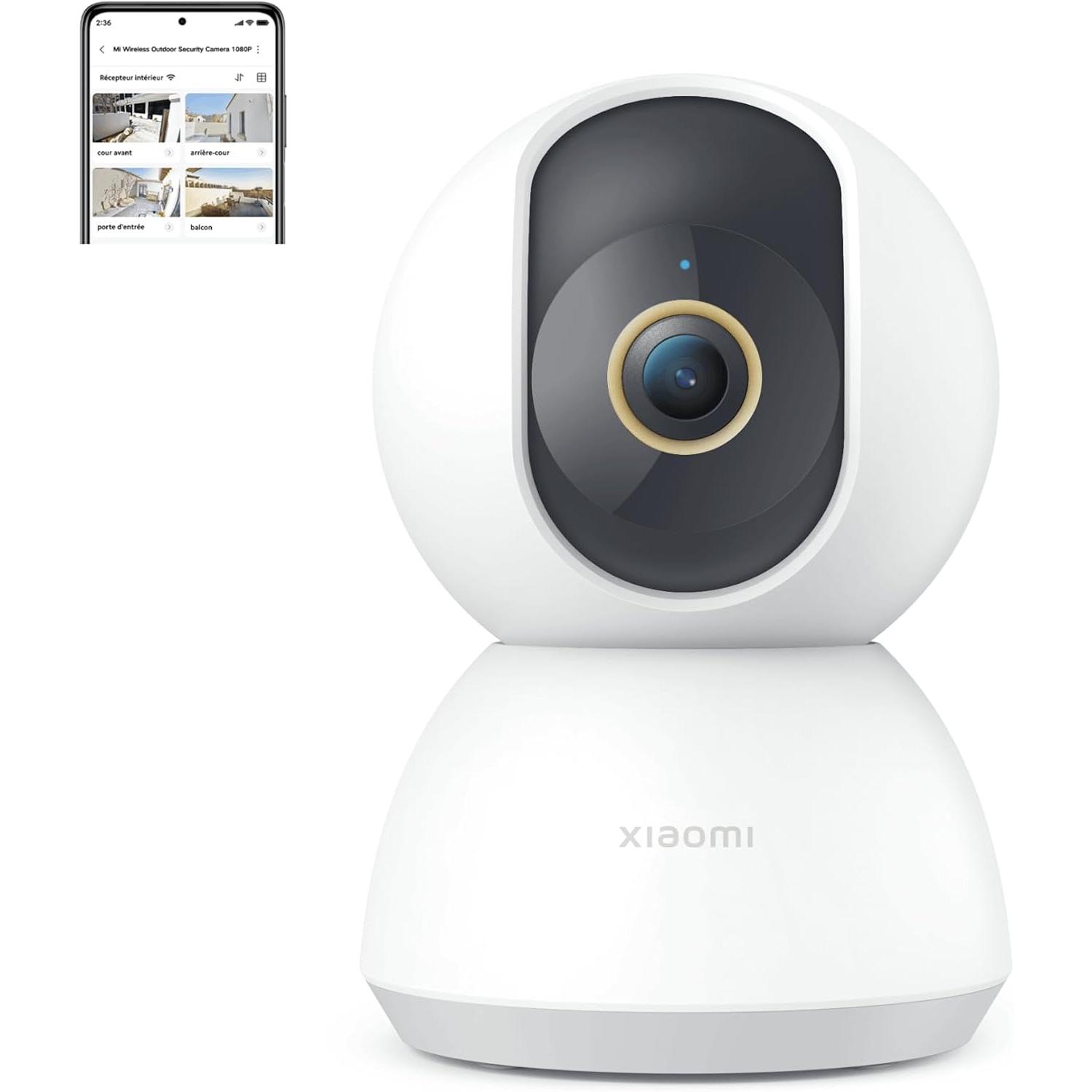 Xiaomi Cámara de Vigilancia 360° 2K F1.4 Visión Nocturna SD - Blanco