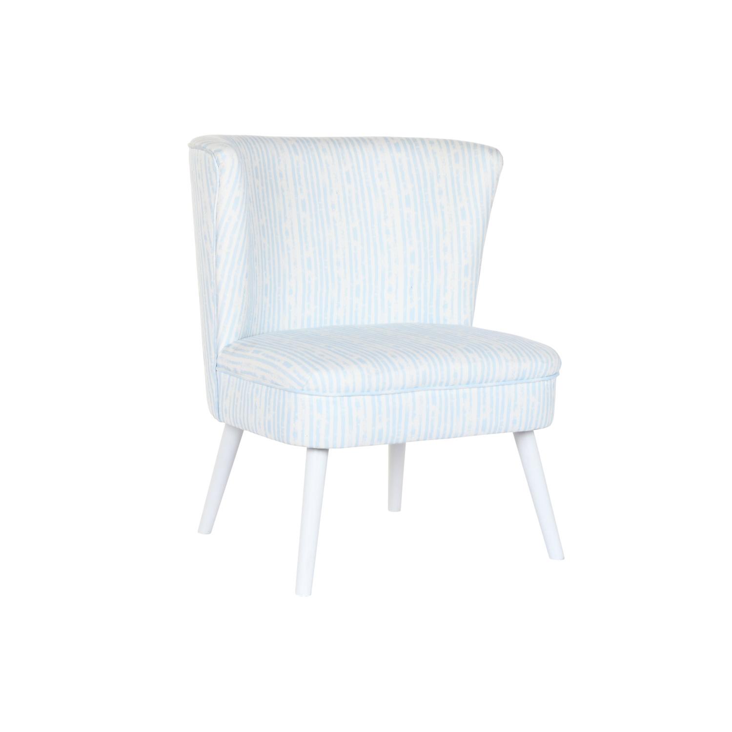 SILLON POLIESTER MADERA 73X67X85 RAYAS AZUL FIJALO LM203991