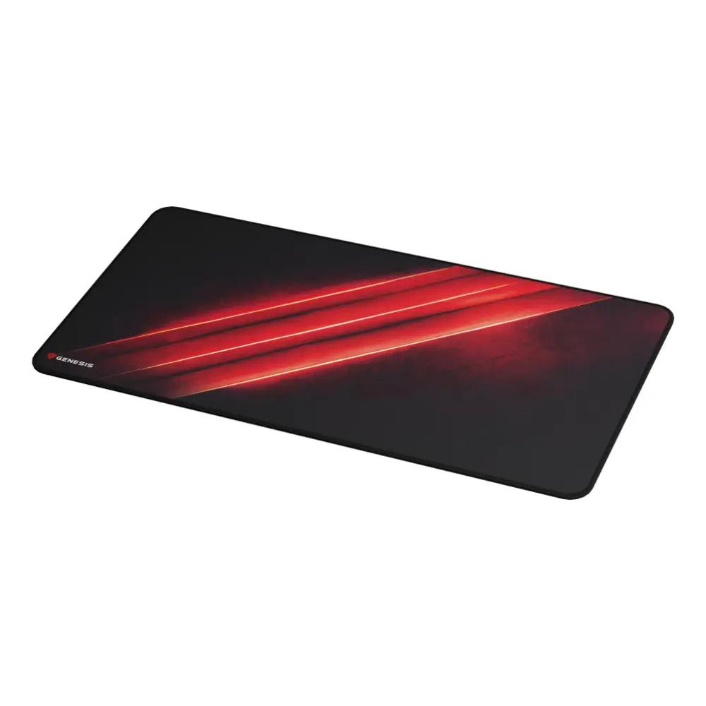 Alfombrilla Genesis Carbon 500 Maxi Flash G2 900x450mm Tela Base Antiderrapante Negro/Rojo