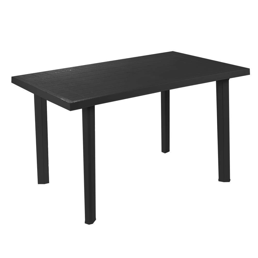 Mesa resina velo antracita 126x76 cm