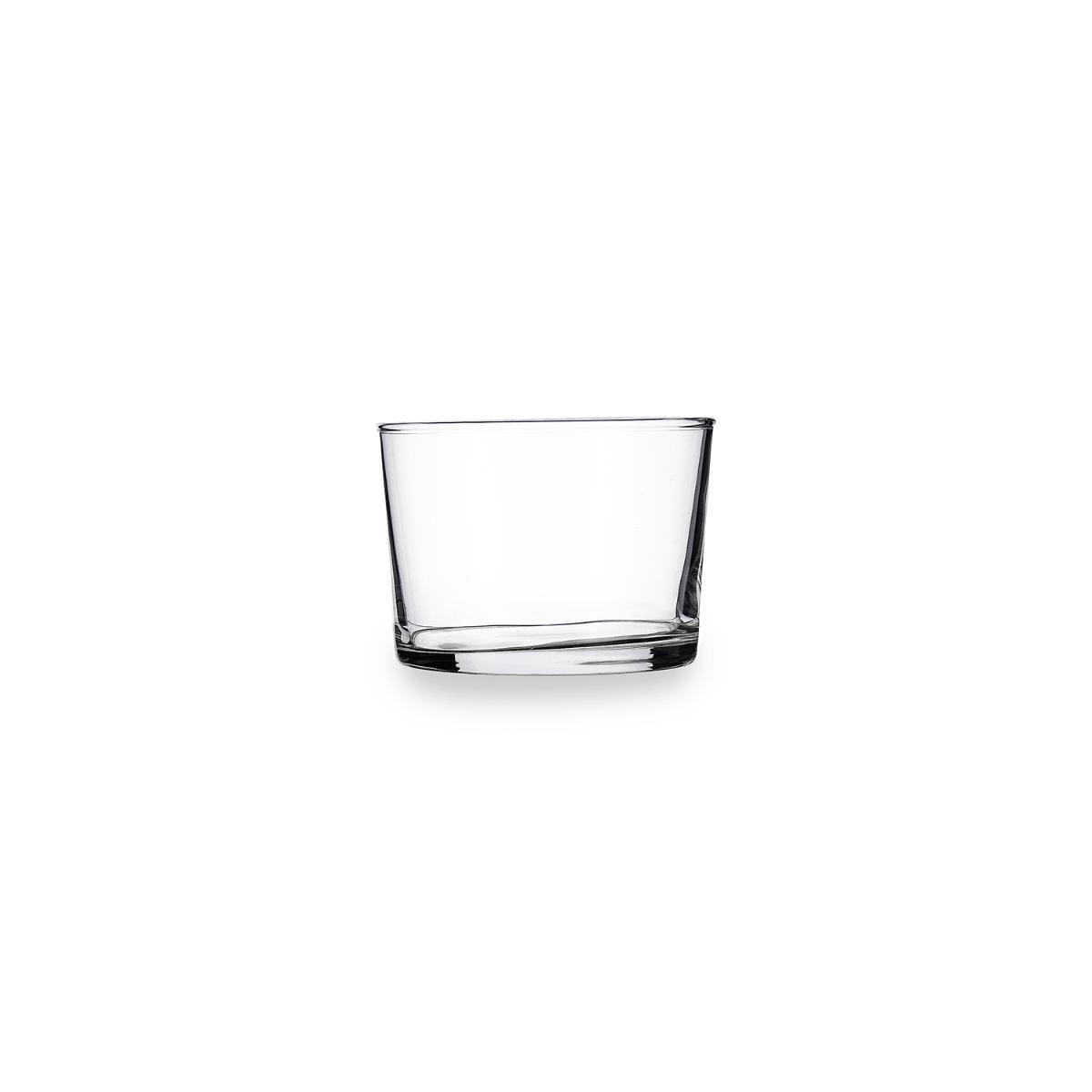 ARCOROC CHIQUITO Caja 12 Vasos Bajos Vidrio 23CL Transparente Brillo Fácil de limpiar Reciclable
