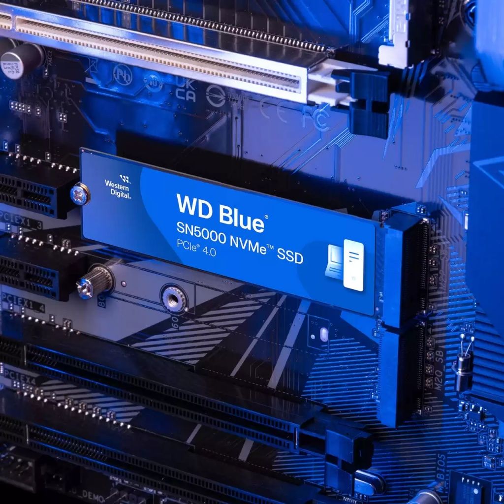 WD - SSD NVMe PCIe 4.0 WD Blue SN5000 de 500 GB con lectura hasta 5000 MB/s y escritura 4000 MB/s, formato M.2 2280 para laptop y desktop