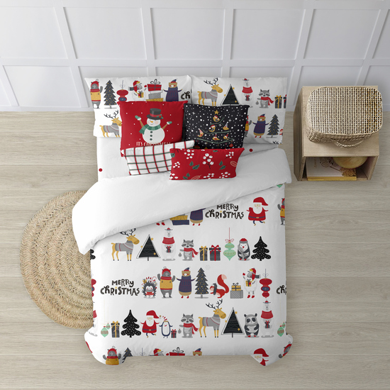 BL BELUM - Funda nórdica navidad 50% algodón - 50% poliéster- Funda nórdica con botones Laponia 17 - Funda Nórdica Extrasuave - Funda Nórdica 100% Made in Spain