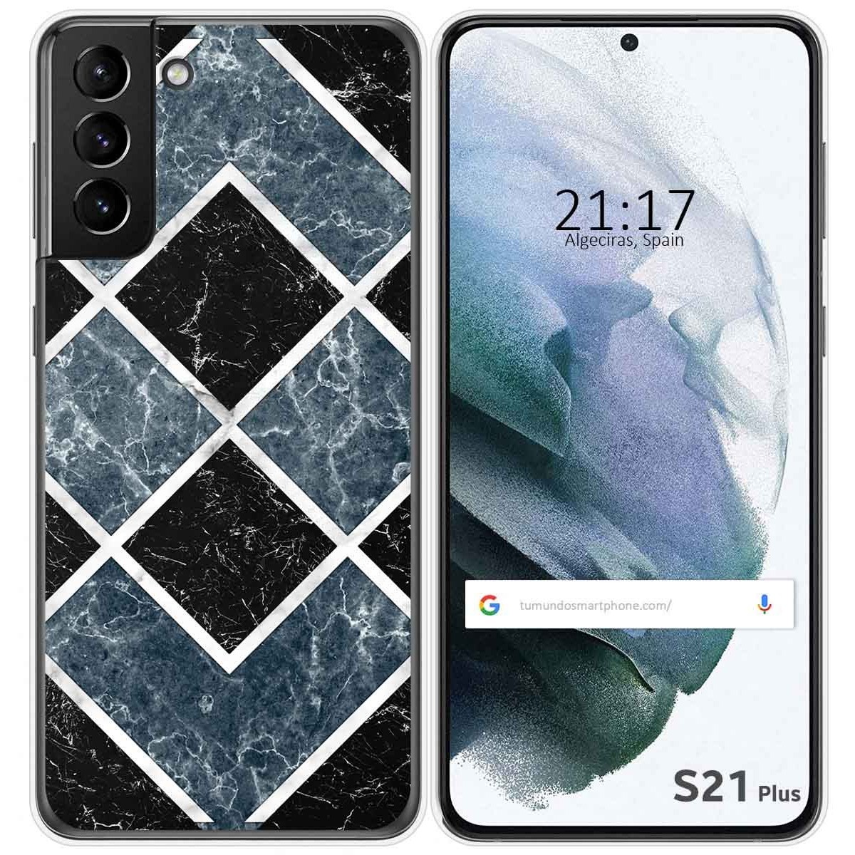 Tumundosmartphone Funda Gel Tpu para Samsung Galaxy S21+ Plus 5G diseño Mármol 06 Dibujos