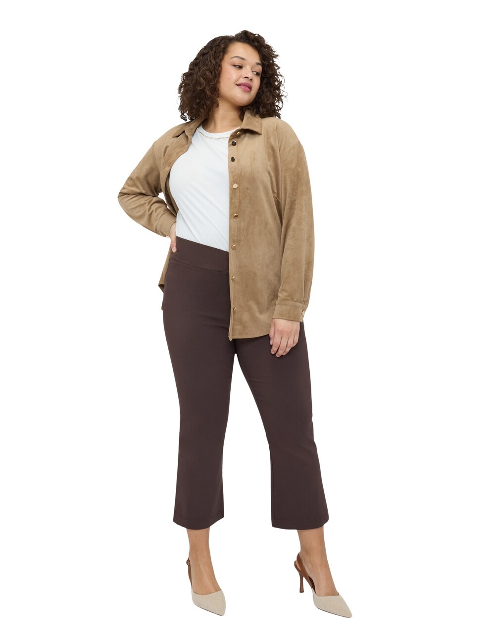 Fiorella Rubino - Pantalones Kick Flare cintura elástica asimétrica