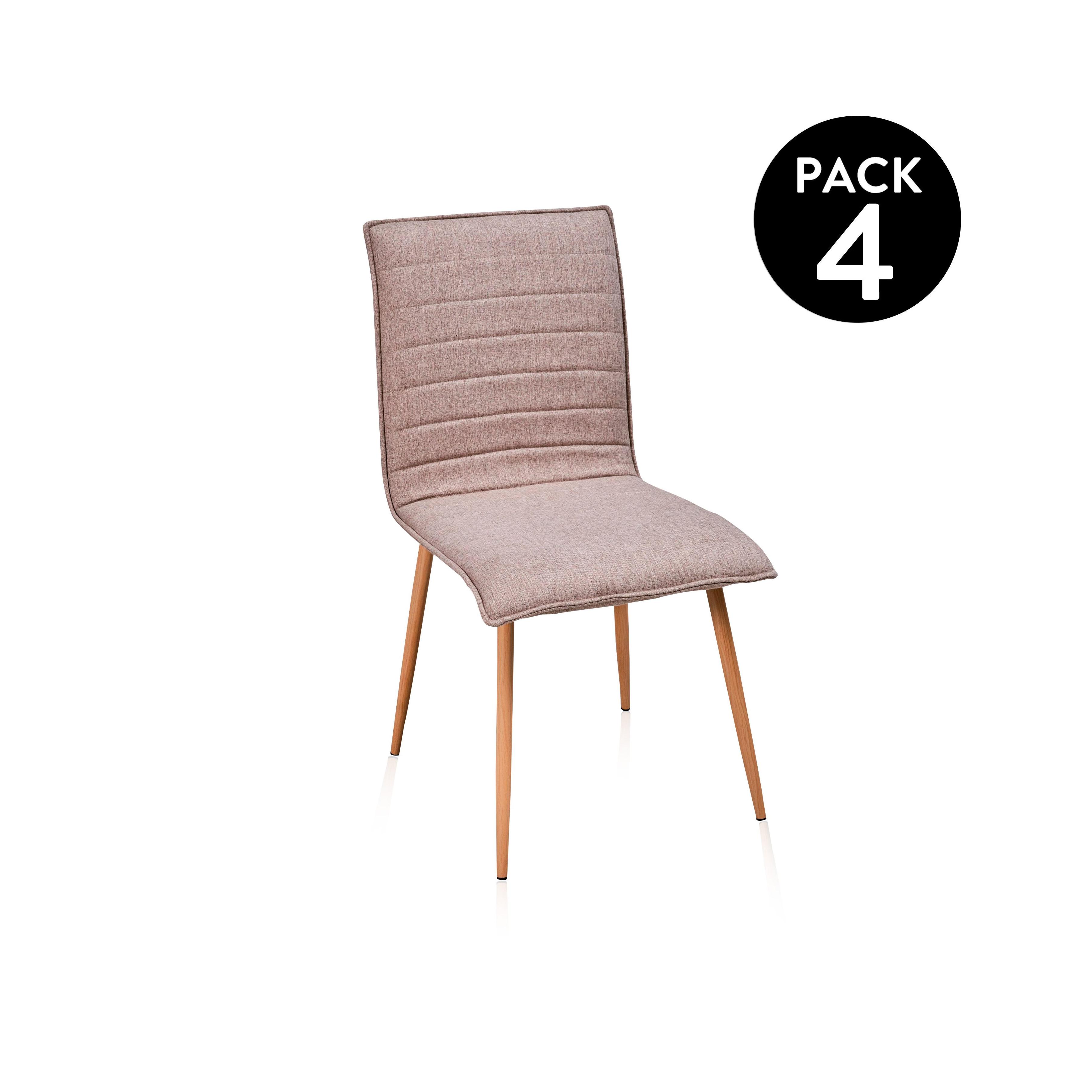 duehome - Pack 4 sillas de comedor Jules