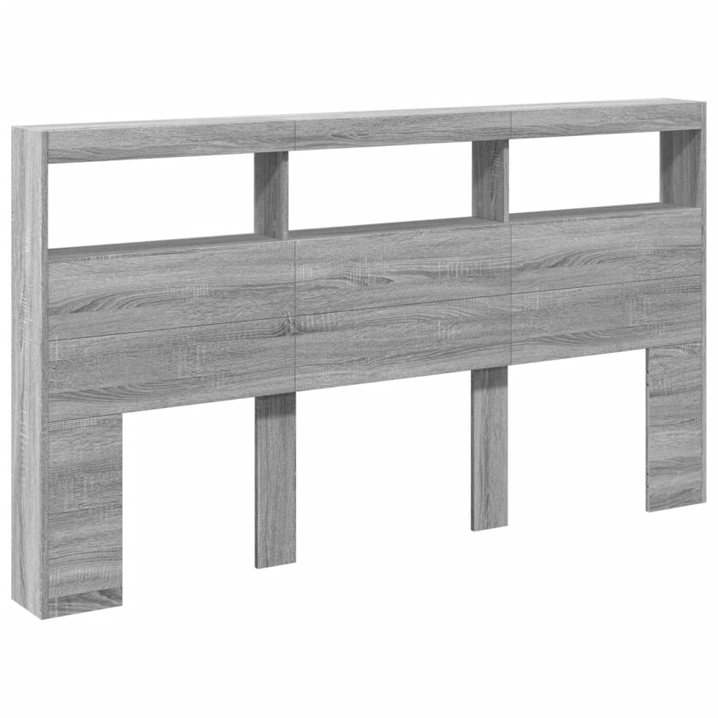 vidaXL Cabecero de cama con luz LED 180x17x102 cm