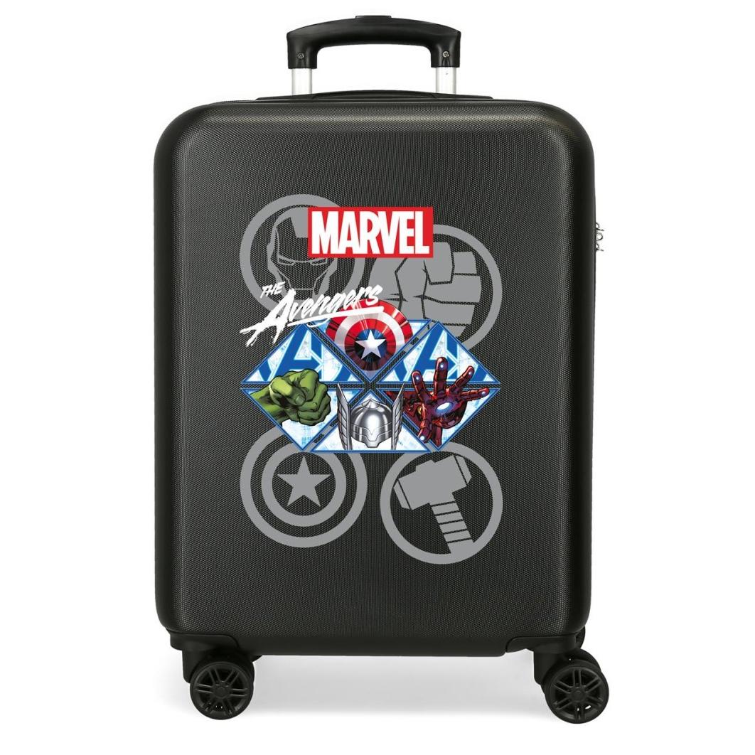 Maleta de Cabina 38x55x20 cm de Marvel - Diseño de Héroes de Avengers, 35L, ABS Ligero y Resistente