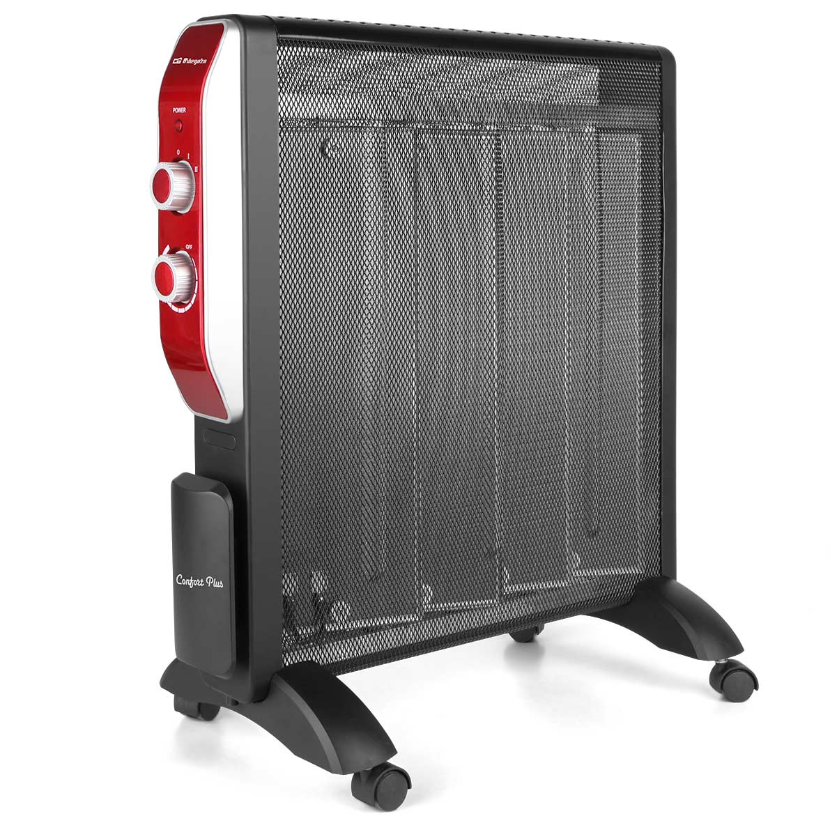 Orbegozo RMN 2050 - Radiador de mica, 2 potencias de calor, termostato regulable, sin fluido, protección contra sobrecalentamiento, recogecables, 2000 W