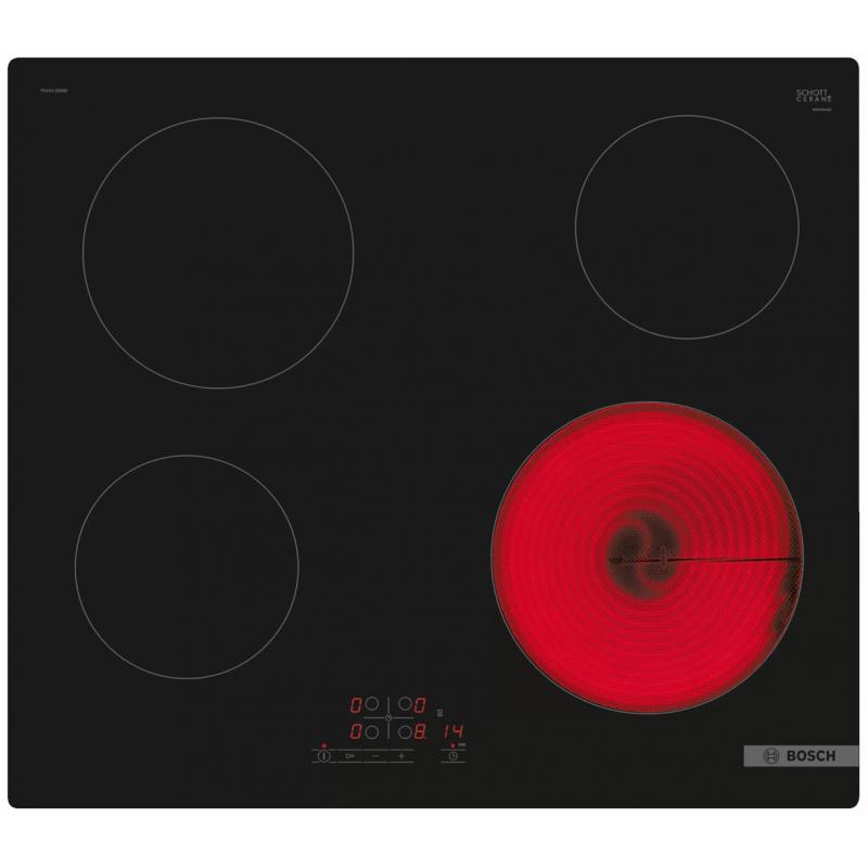 Placa Vitrocerámica BOSCH PKE611BB2E 60cm 4 zonas Negro
