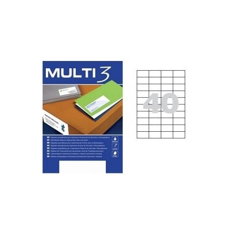 ETIQUETAS ADHESIVAS MULTI3 - PAQUETE DE 100 HOJAS