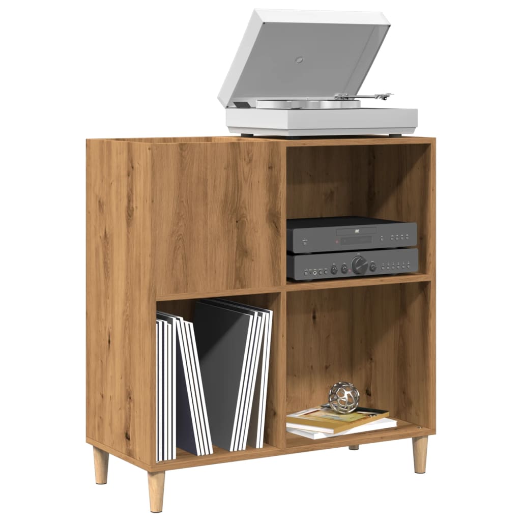 vidaXL Mueble para discos madera ingeniería roble artisan 84,5x38x89cm