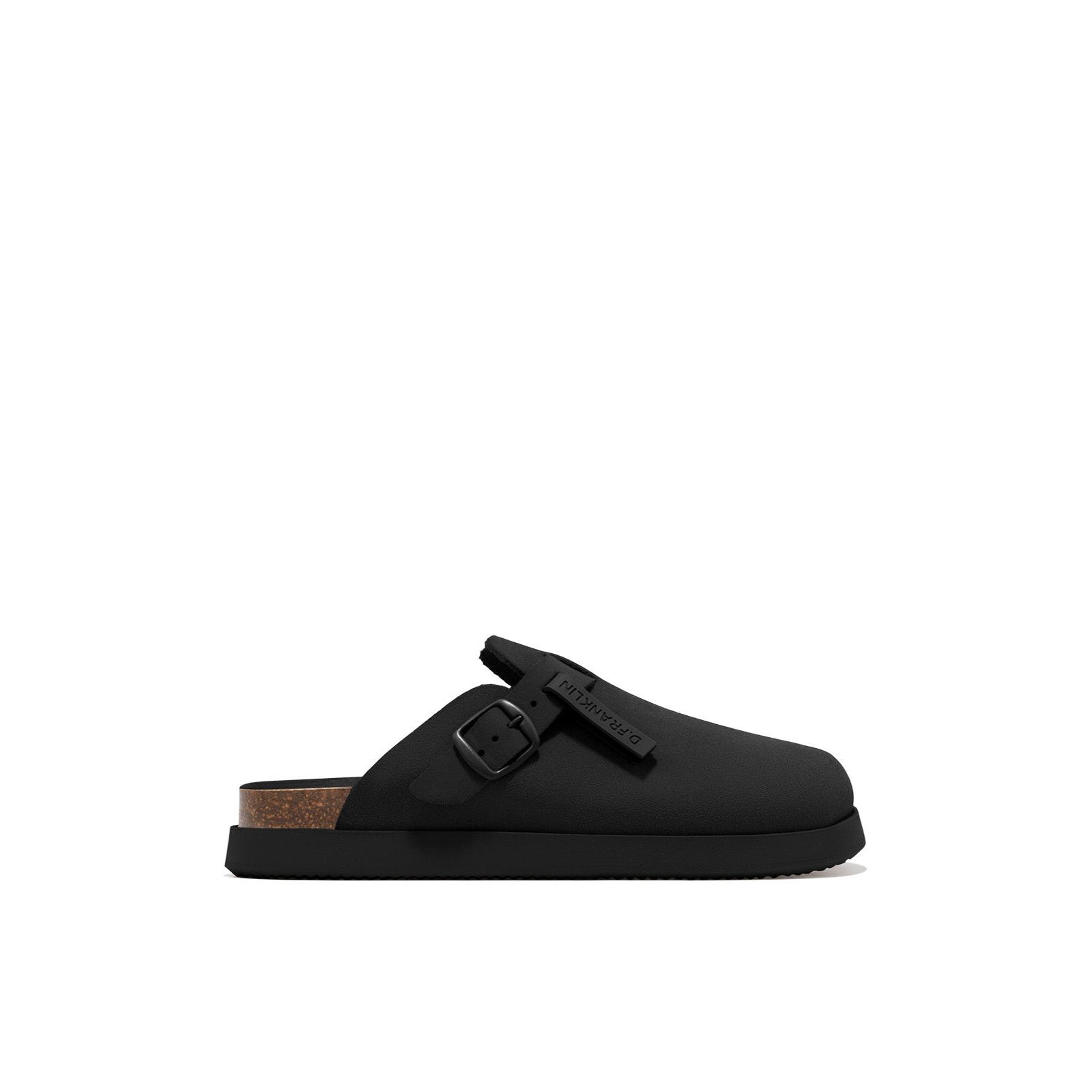 D.Franklin Zuecos de Mujer Cierre Hebilla Negra Vibe Clog - Sandalias deportivas planas cómodas para verano