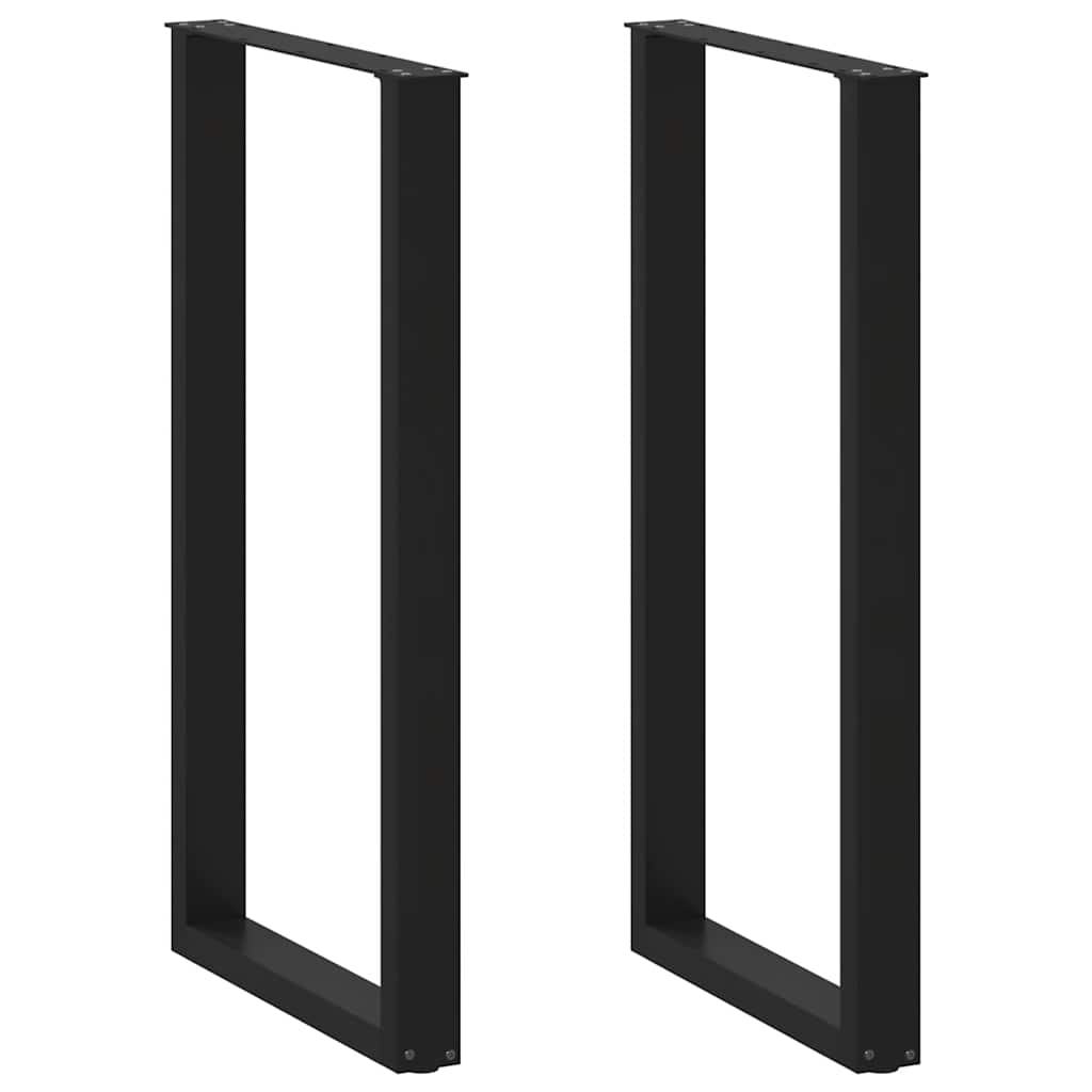 vidaXL Patas para mesa de bar en forma de U (2 unidades) 60 x 110-111 cm, acero