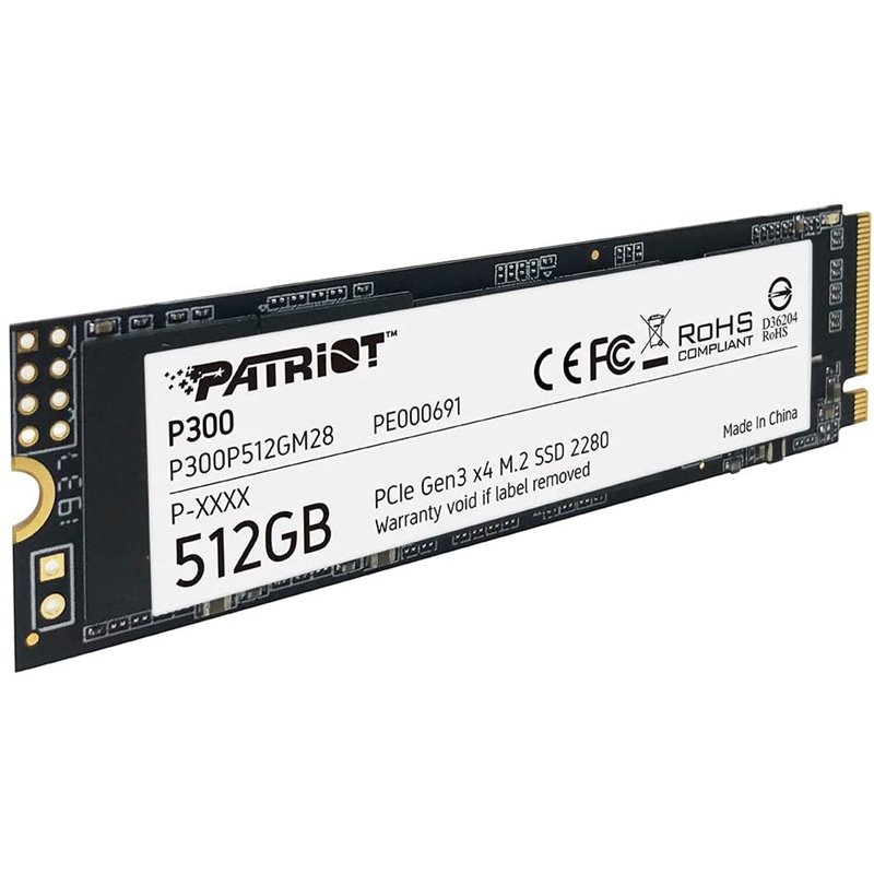 Ssd Patriot P300 M.2 Pci-Ex4 Nvme 512Gb