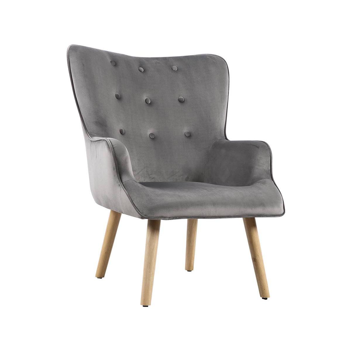 Habitat y Jardin - Sillón estilo escandinavo "Odense" -  73 x 81 x 92.5 cm - Gris