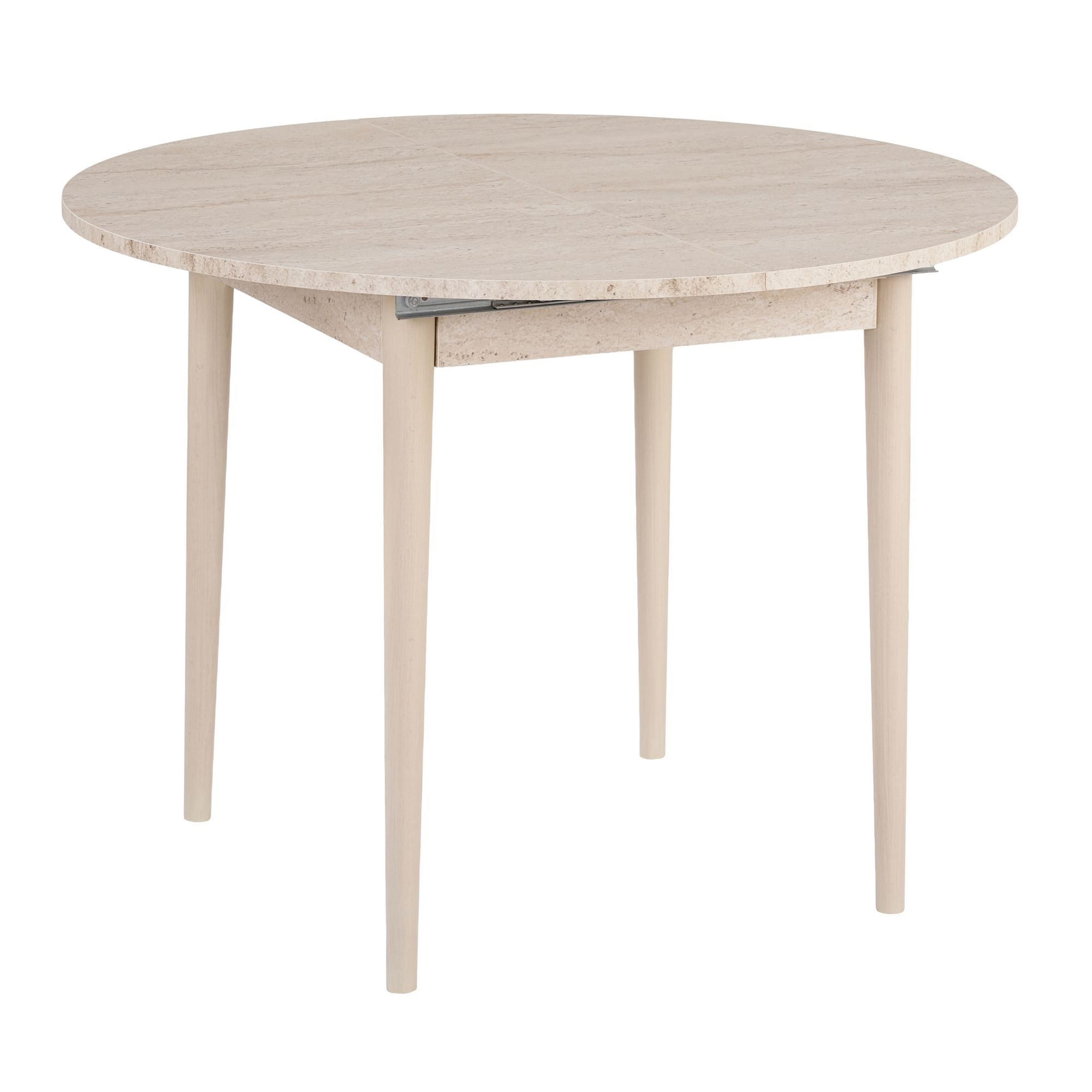 Habitat y Jardin - Mesa de comedor de madera extensible "Viona" 100 x 100 x 75 cm - Travertino