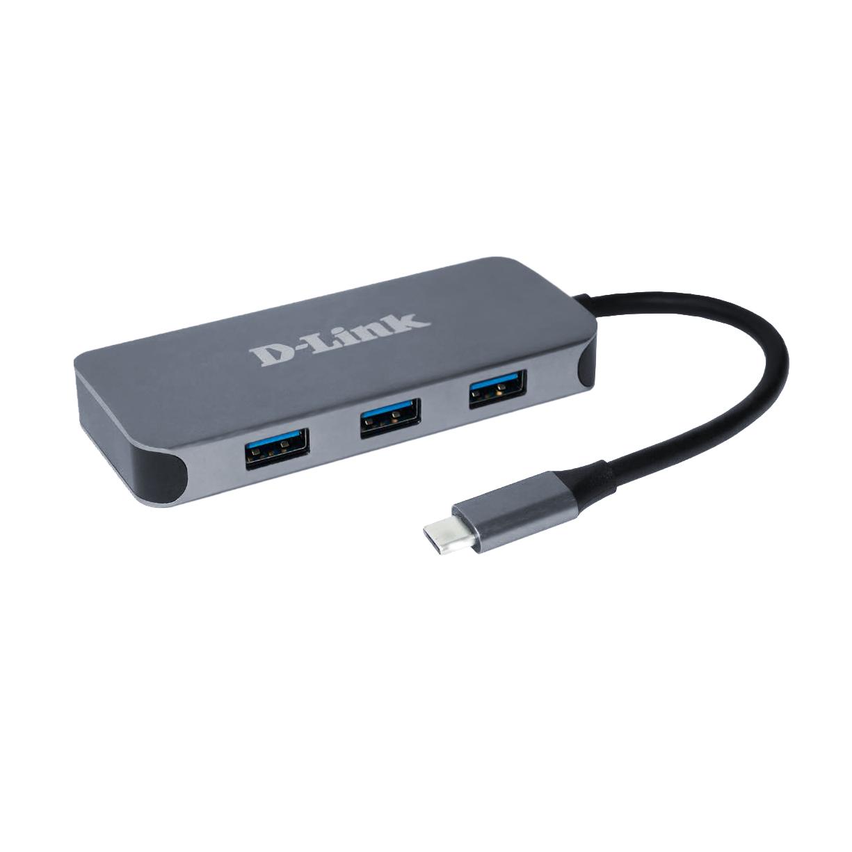 D-Link DUB-2335 hub de interfaz USB Tipo C 5000 Mbit/s Gris