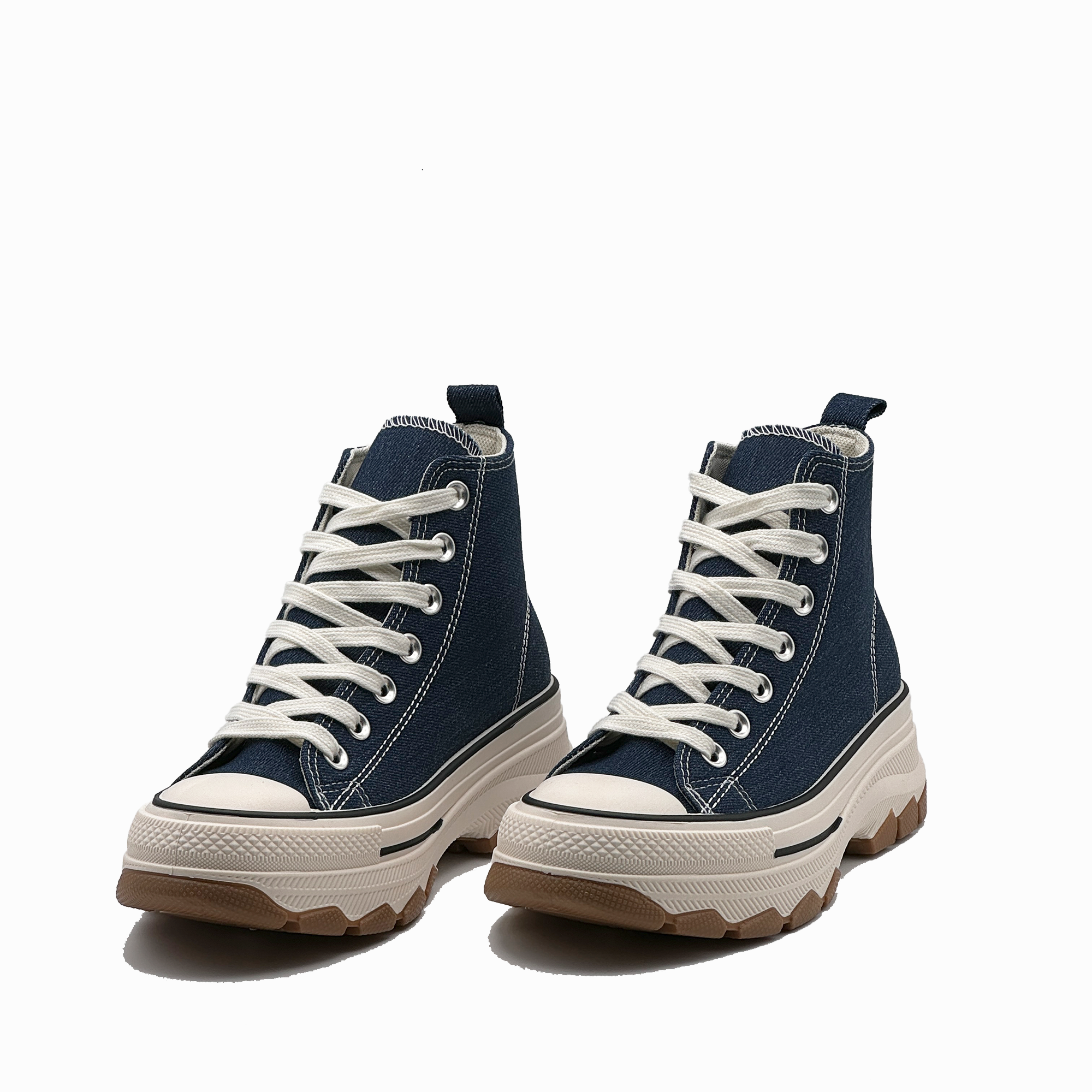 JZ Hermanos Zapatillas de lona con plataforma para mujer