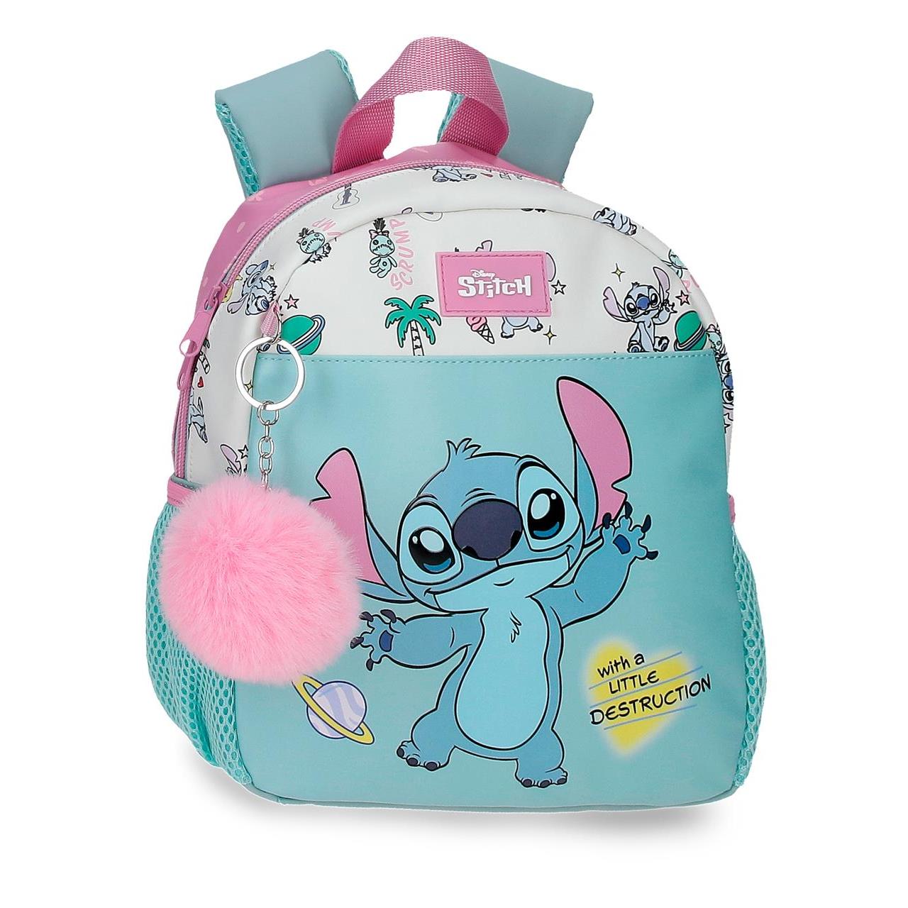 Mochila casual Stitch Little Destruction Turquesa